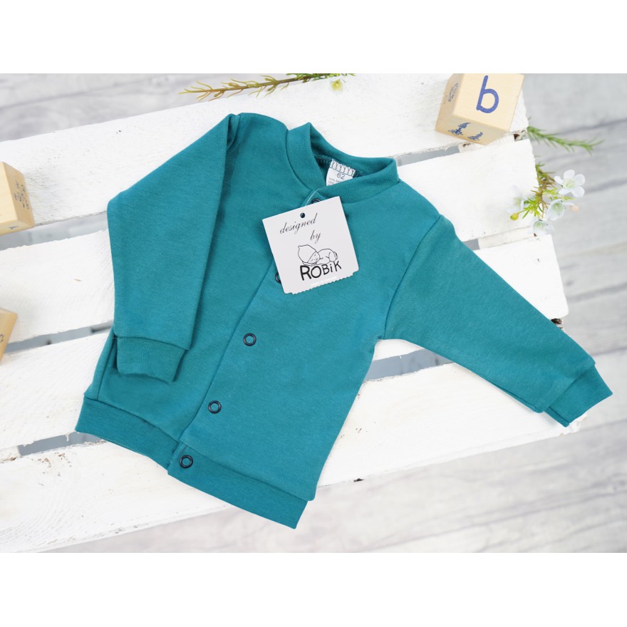 Butelkowy BOMBER kaftanik bomberka bawełniany niemowlęcy