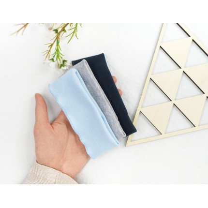 3pak OPASKA niemowlęca błękit grafit szary 0-6msc