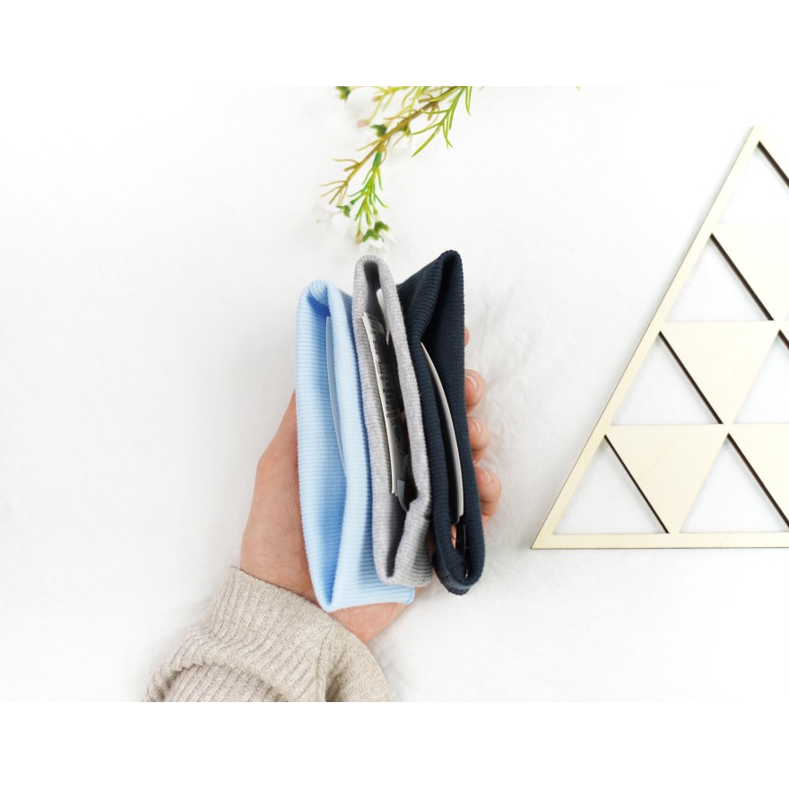 3pak OPASKA niemowlęca błękit grafit szary 0-6msc