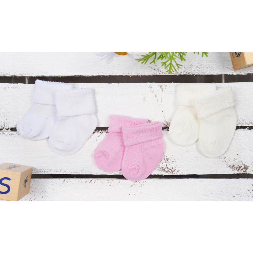 Różowe BAWEŁNIANE SKARPETKI bezuciskowe niemowlęce