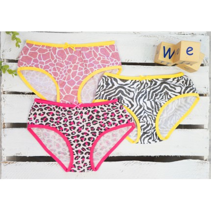 3pak FIGI majtki dziewczęce bawełniane PANTERKA