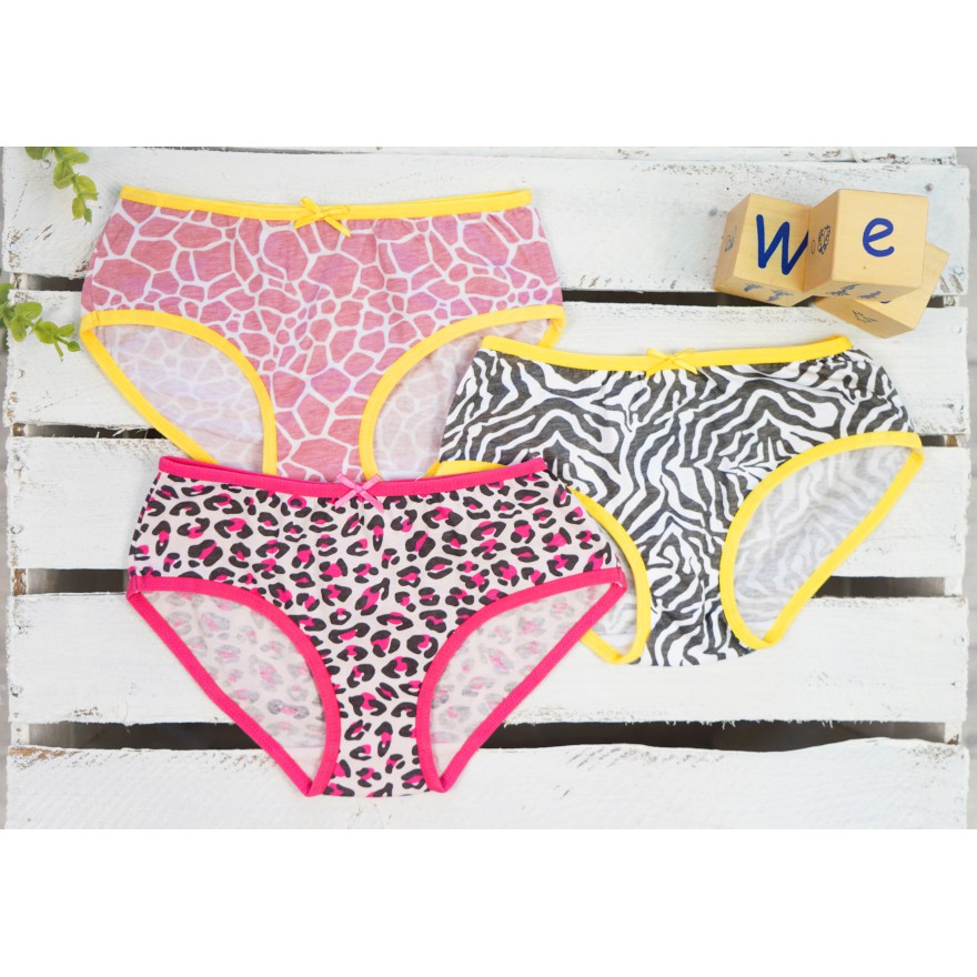 3pak FIGI majtki dziewczęce bawełniane PANTERKA