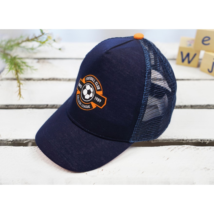 Granatowa CZAPKA Z DASZKIEM chłopięca bejsbolówka z piłką