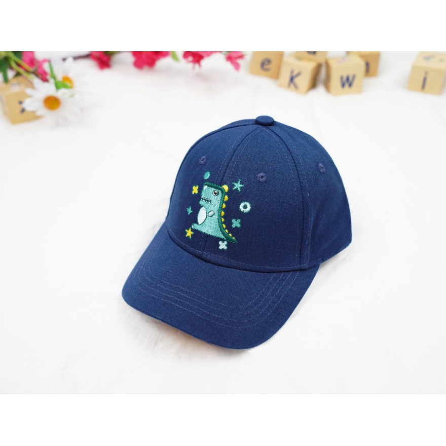 CZAPKA Z DASZKIEM chłopięca ciemnoniebieska DINO bejsbolówka