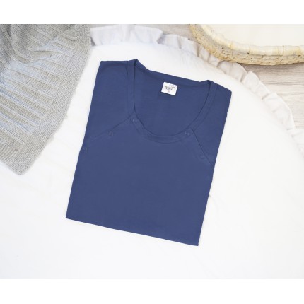 Granatowa KOSZULA NOCNA ciążowa do karmienia napy