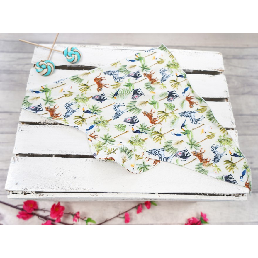 Kremowa czapka CHUSTA safari z daszkiem wiązana LATO