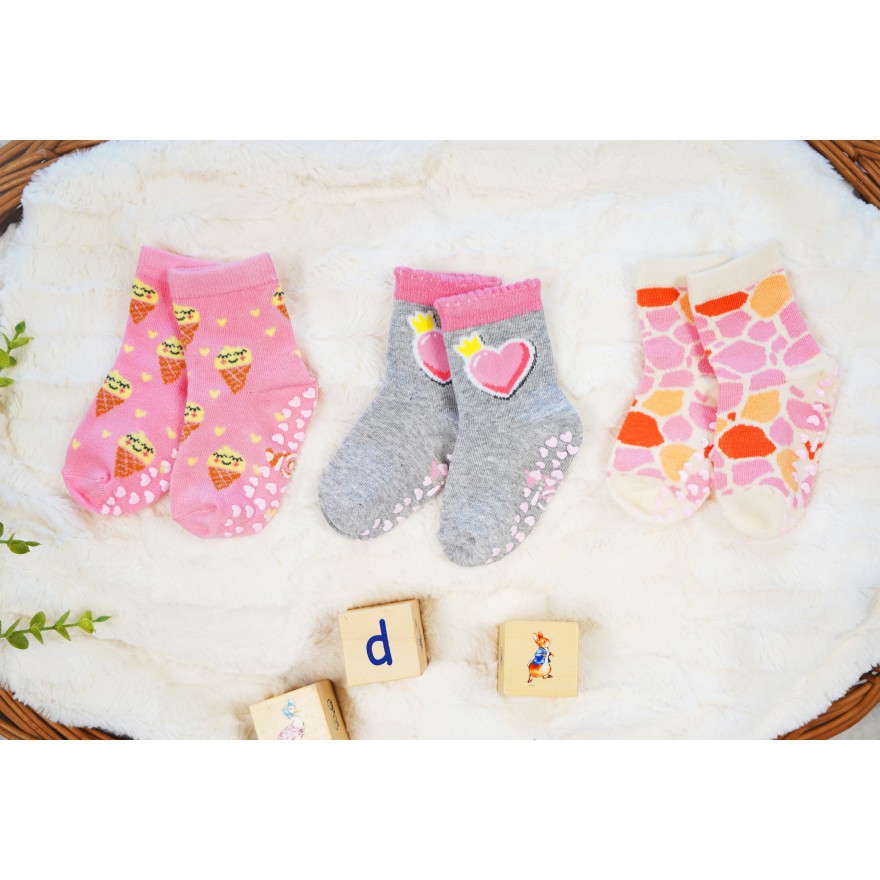 3 PAK SKARPETKI z ABS LODY skarpety dziewczęce D-49