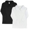 2PAK biała i czarna KOSZULKA POLO z kołnierzykiem koszula