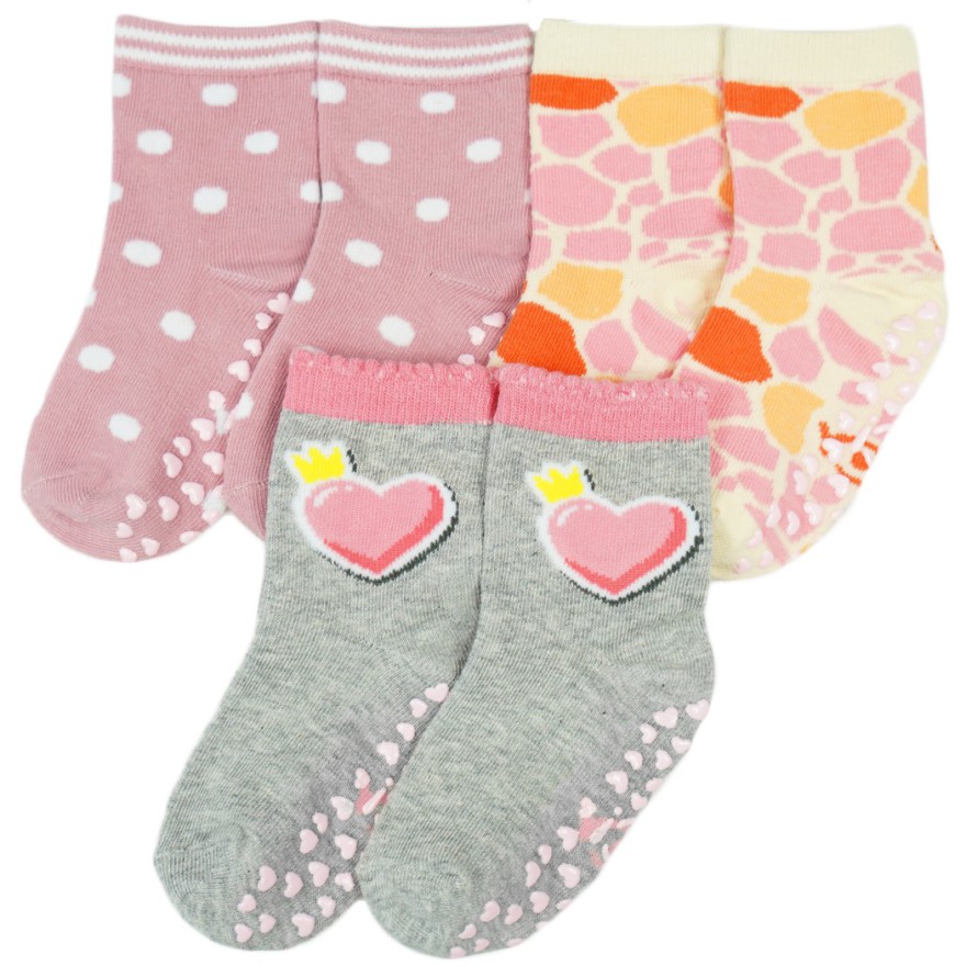 3 PAK SKARPETKI z ABS GROCHY skarpety dziewczęce D-50