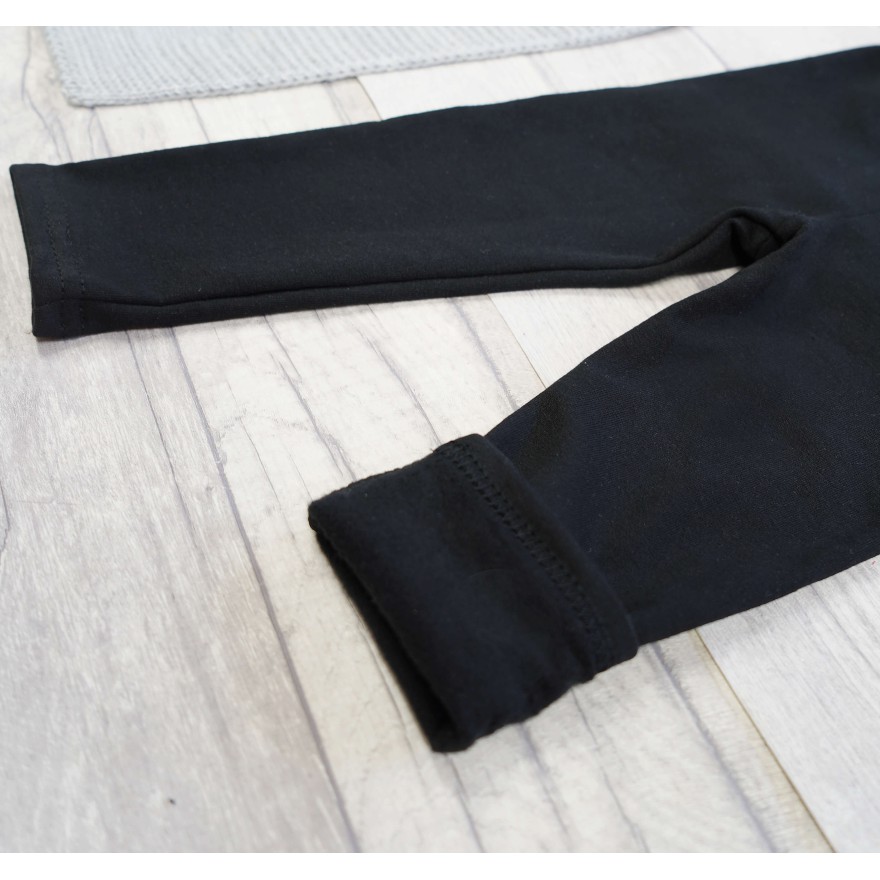 Czarne LEGGINSY GETRY ocieplane na meszku