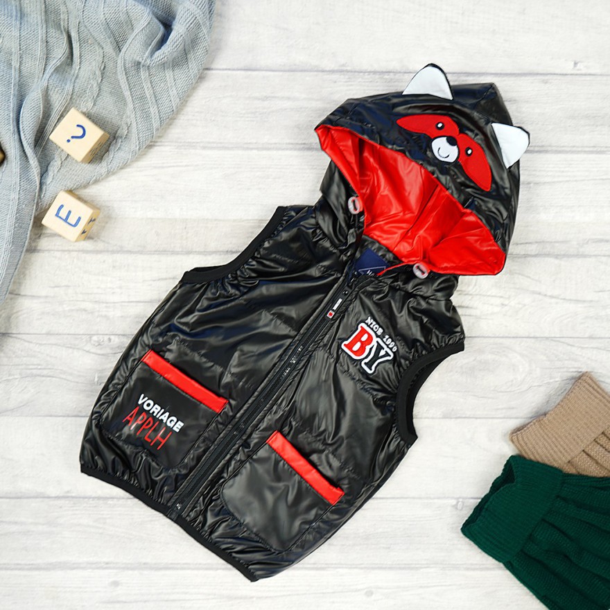 Czarna KAMIZELKA bezrękawnik SZOP nice1996by metalik