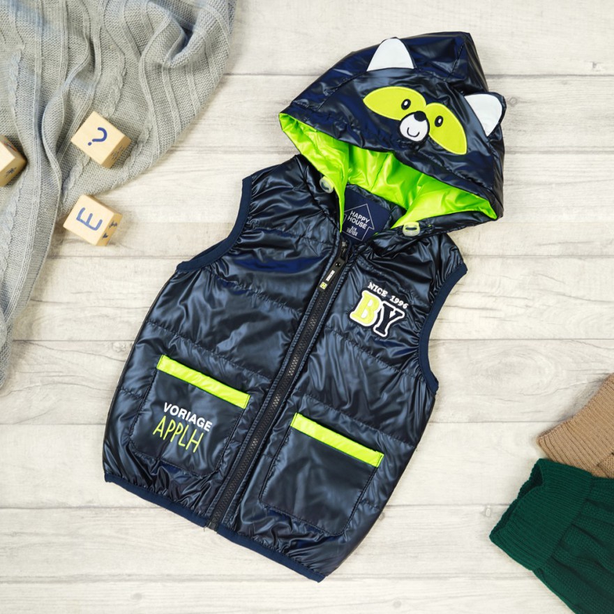 Granatowa KAMIZELKA bezrękawnik SZOP nice1996by metalik