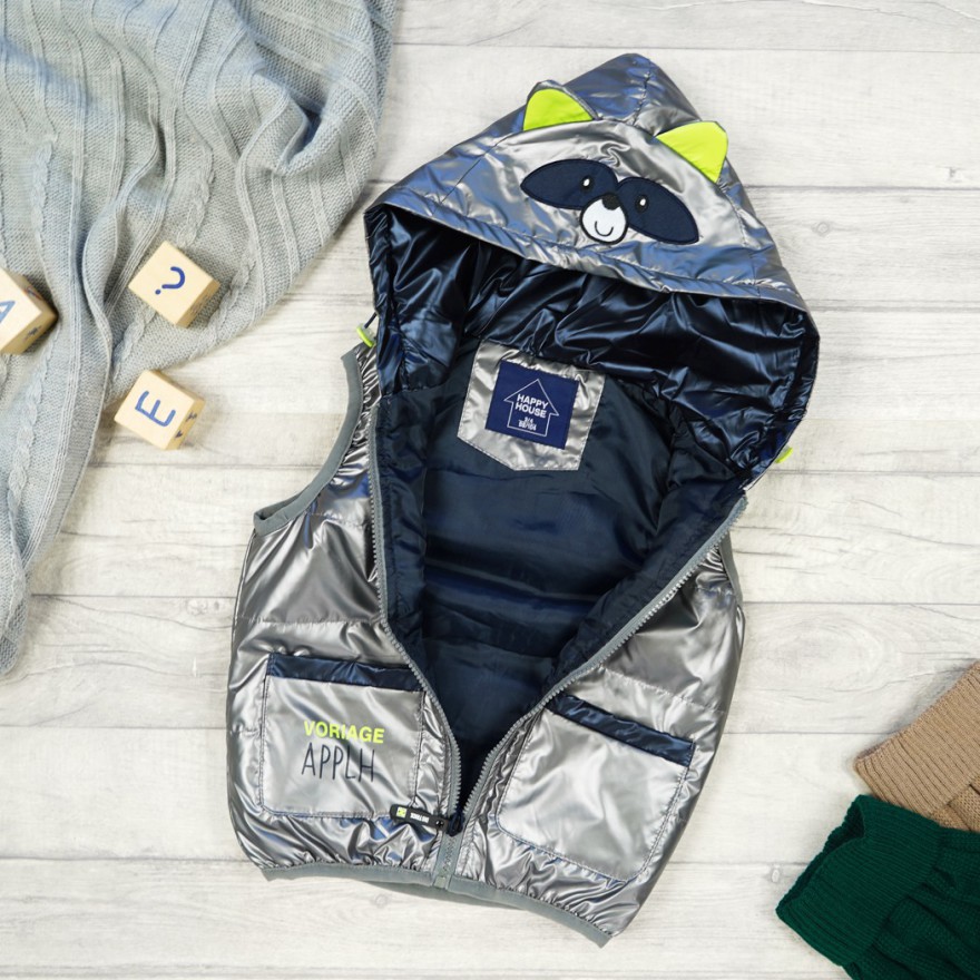 Szara KAMIZELKA bezrękawnik SZOP nice1996by metalik