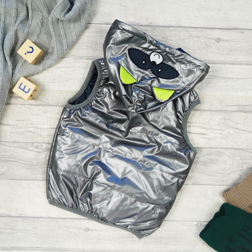 Szara KAMIZELKA bezrękawnik SZOP nice1996by metalik