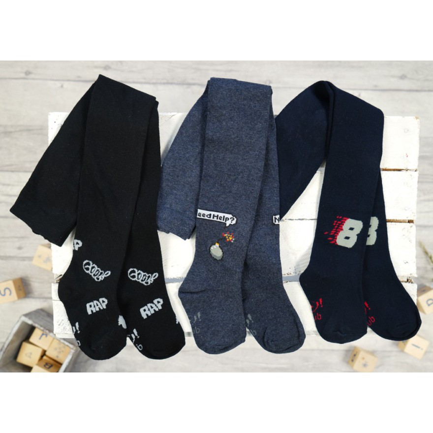 3pak RAJSTOPY bawełniane rap 8 chłopiece