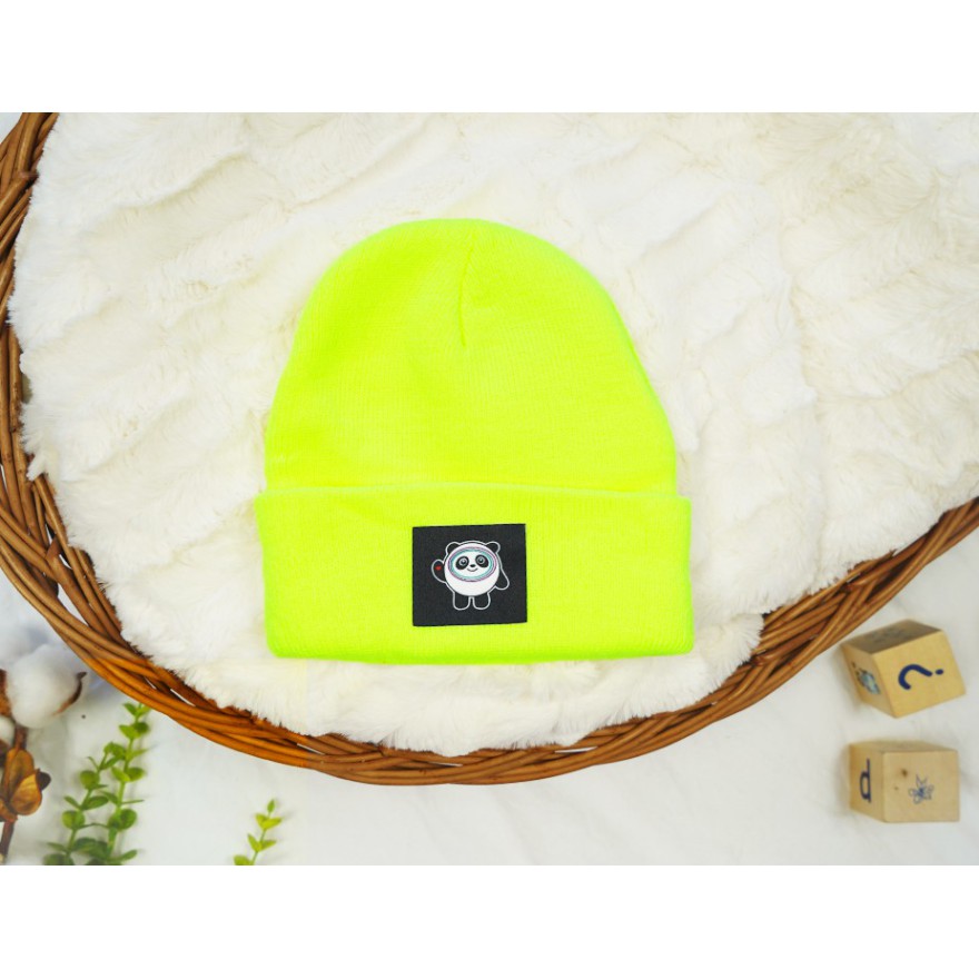 Żółta CZAPKA dziecięca NEON