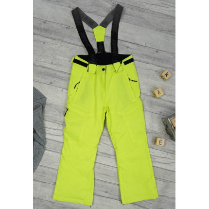 SPODNIE NARCIARSKIE zimowe ZIELONE NEON justplay
