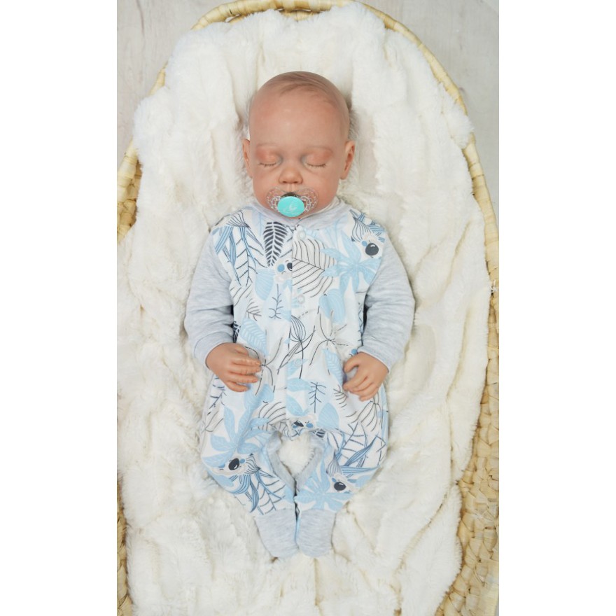 Pajac pajacyk bawełniany szary w misie koala wzór 377s