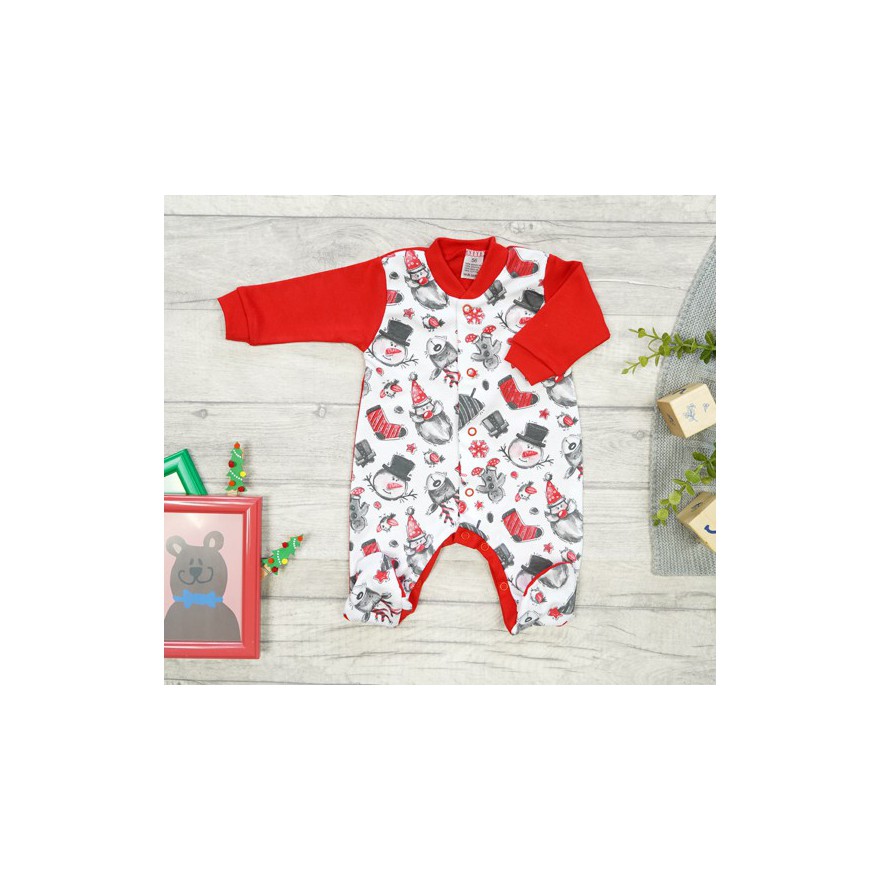 Pajac pajacyk bawełniany czerwony święta wzór 415