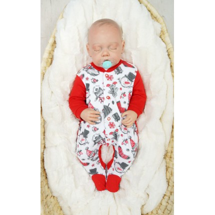 Pajac pajacyk bawełniany czerwony święta wzór 415