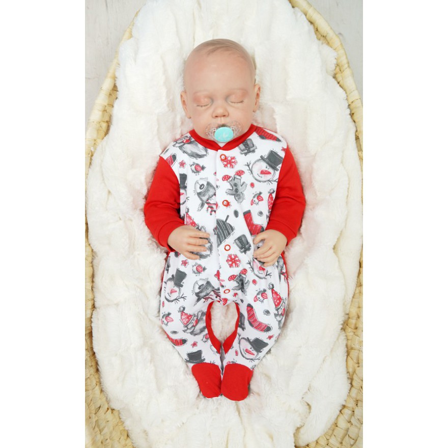 WCZEŚNIAK pajac pajacyk czerwony świeta wzór 415