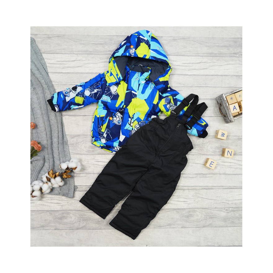 ZIMOWY KOMBINEZON dwuczęściowy błękit YEAH kurtka + spodnie