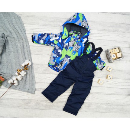 ZIMOWY KOMBINEZON dwuczęściowy szary YEAH kurtka + spodnie