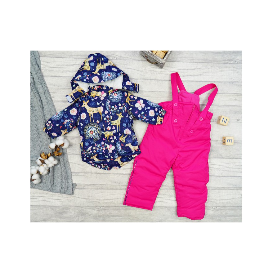 ZIMOWY KOMBINEZON dwuczęściowy DWUKOLOROWY SARENKI kurtka + spodnie