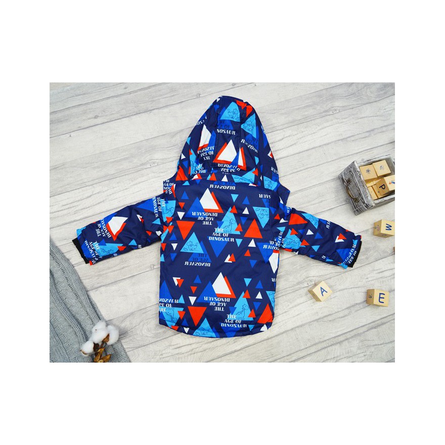 ZIMOWY KOMBINEZON dwuczęściowy DINO CZERWONY kurtka + spodnie