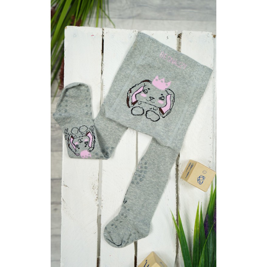 RAJSTOPY do RACZKOWANIA 3x ABS szare z królikiem wzór 653