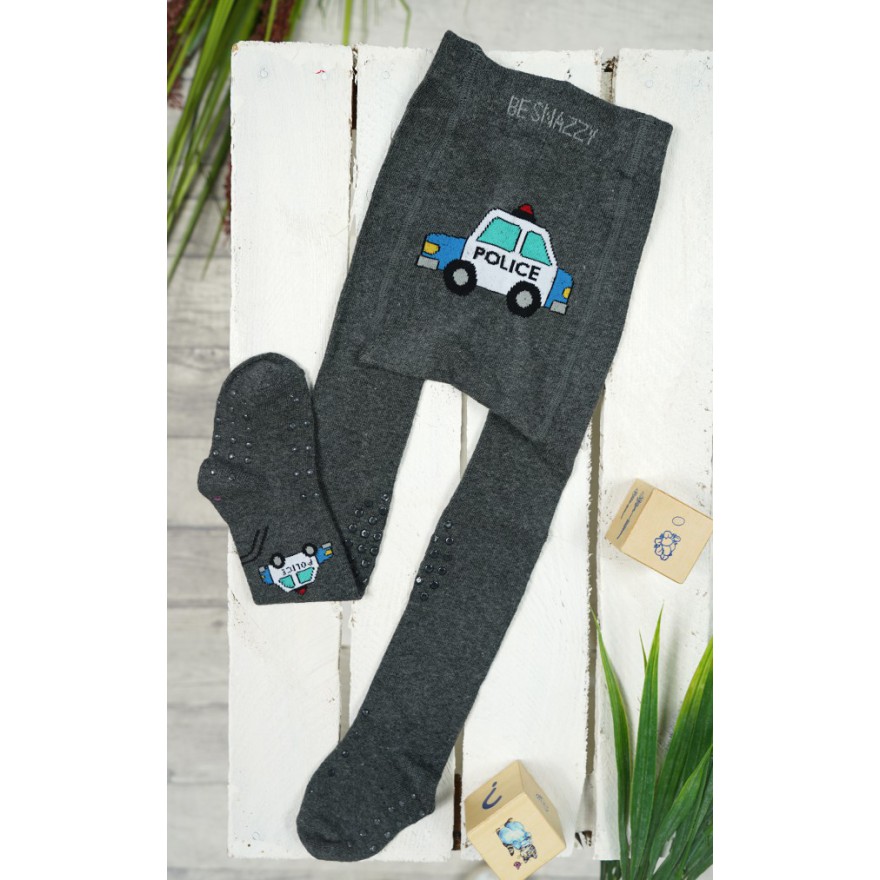 RAJSTOPY do RACZKOWANIA 3x ABS grafitowe police wzór 657