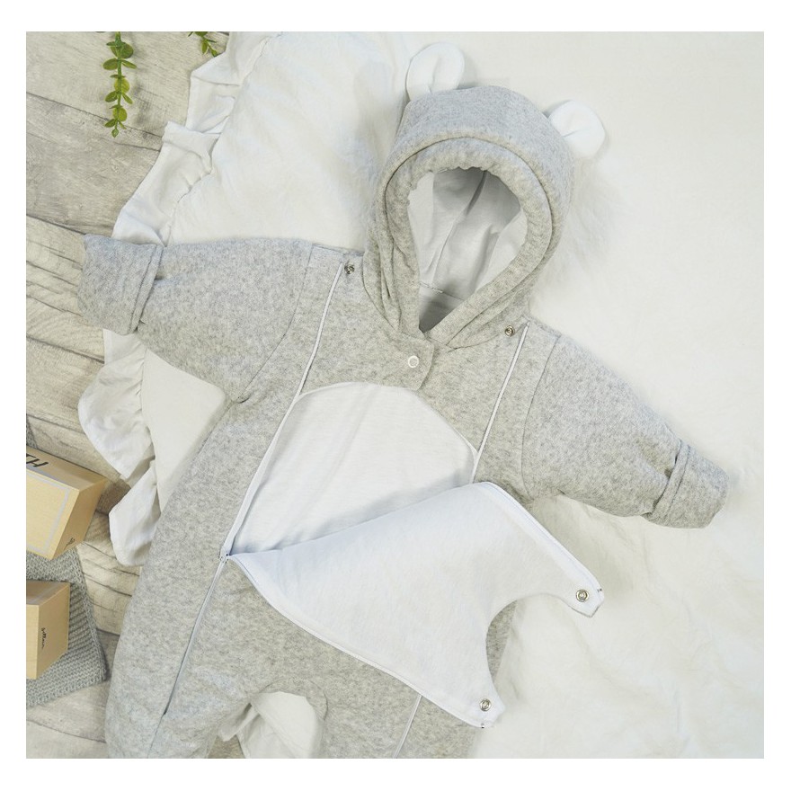 Kombinezon szary z MISIEM BEAR ocieplany