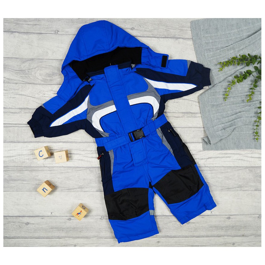 ZIMOWY KOMBINEZON jednoczęściowy NIEBIESKI termoaktywny