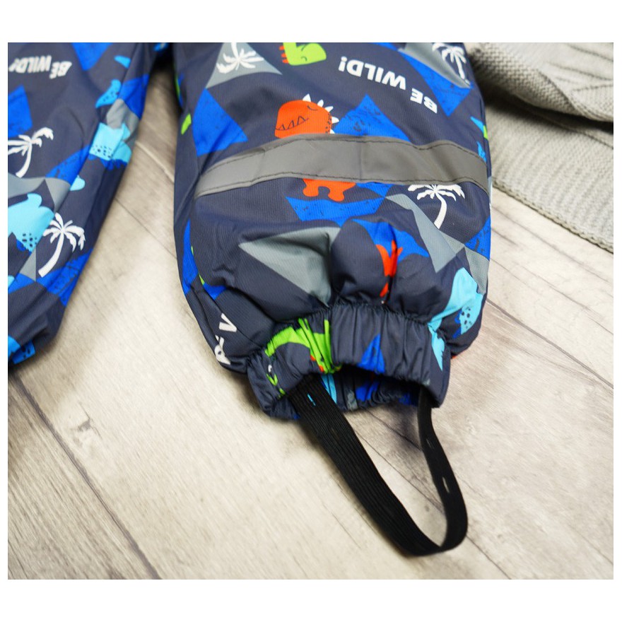 ZIMOWY KOMBINEZON jednoczęściowy GRAFIT w dinozaury