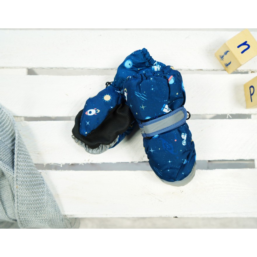 Granatowe rękawiczki na śnieg narty KOSMOS 1P r.98-104