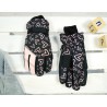 Czarno- różowe rękawiczki nieprzemakalne 5P SERCA r.110-140