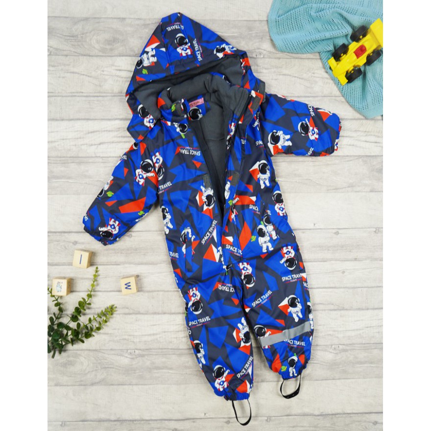 ZIMOWY KOMBINEZON jednoczęściowy GRANAT z czerwonym KOSMONAUTA