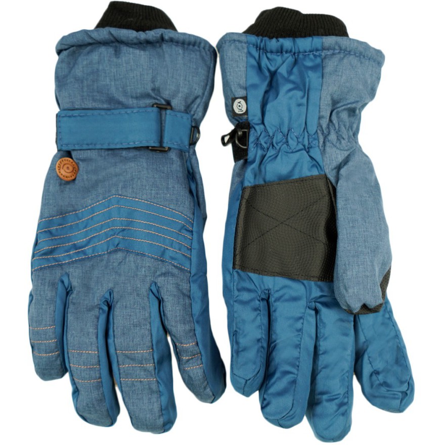 Jeans rękawiczki narciarskie 5P brązowe logo r.170