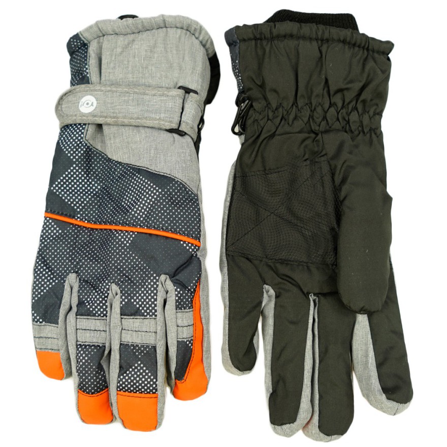 Grafitowo- szare rękawiczki narciarskie 5P KROPKI r.170