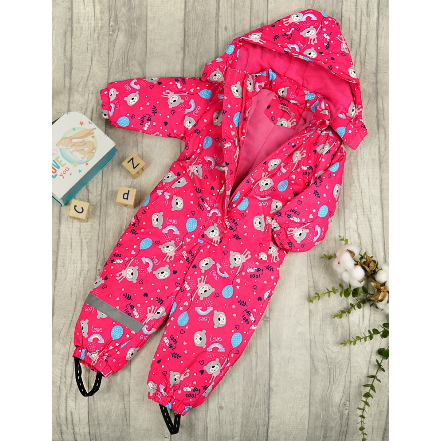 ZIMOWY KOMBINEZON jednoczęściowy AMARANT w misie