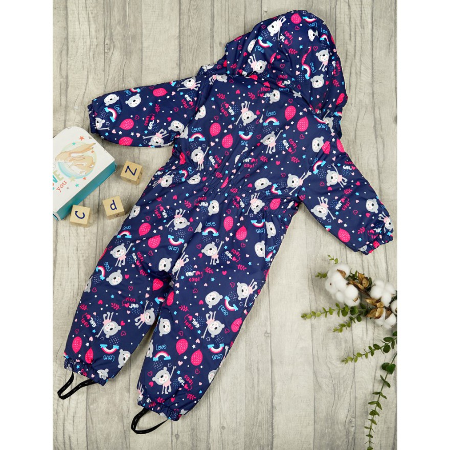 ZIMOWY KOMBINEZON jednoczęściowy GRANAT w misie