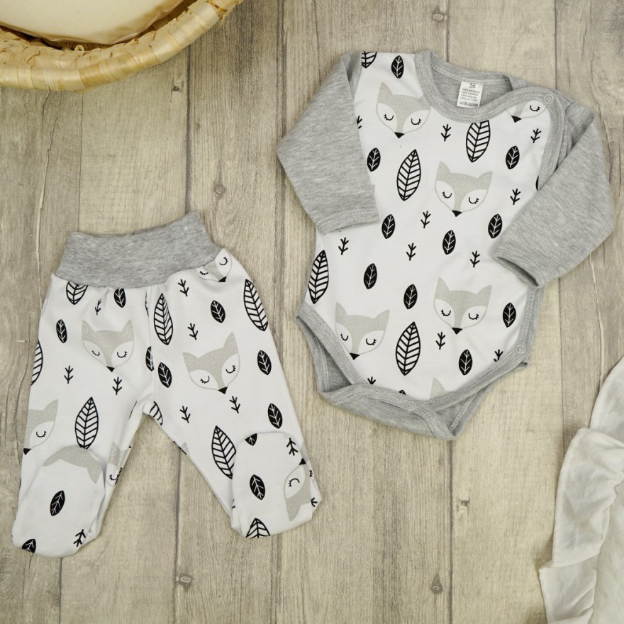 WYPRAWKA WCZEŚNIAK do szpitala 5 części szare liski 412s