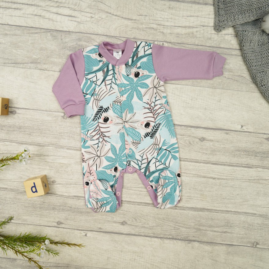 Pajac pajacyk bawełniany wrzosowy w misie koala wzór 377w