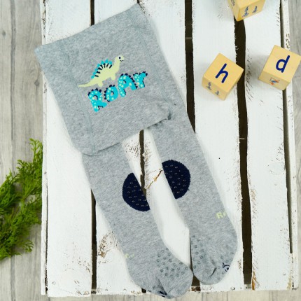 RAJSTOPY do RACZKOWANIA szare dino roar POTRÓJNY ABS! wzór 677