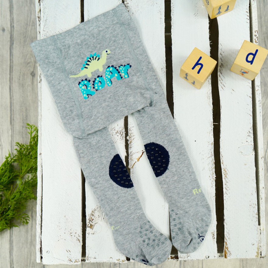 RAJSTOPY do RACZKOWANIA szare dino roar POTRÓJNY ABS! wzór 677