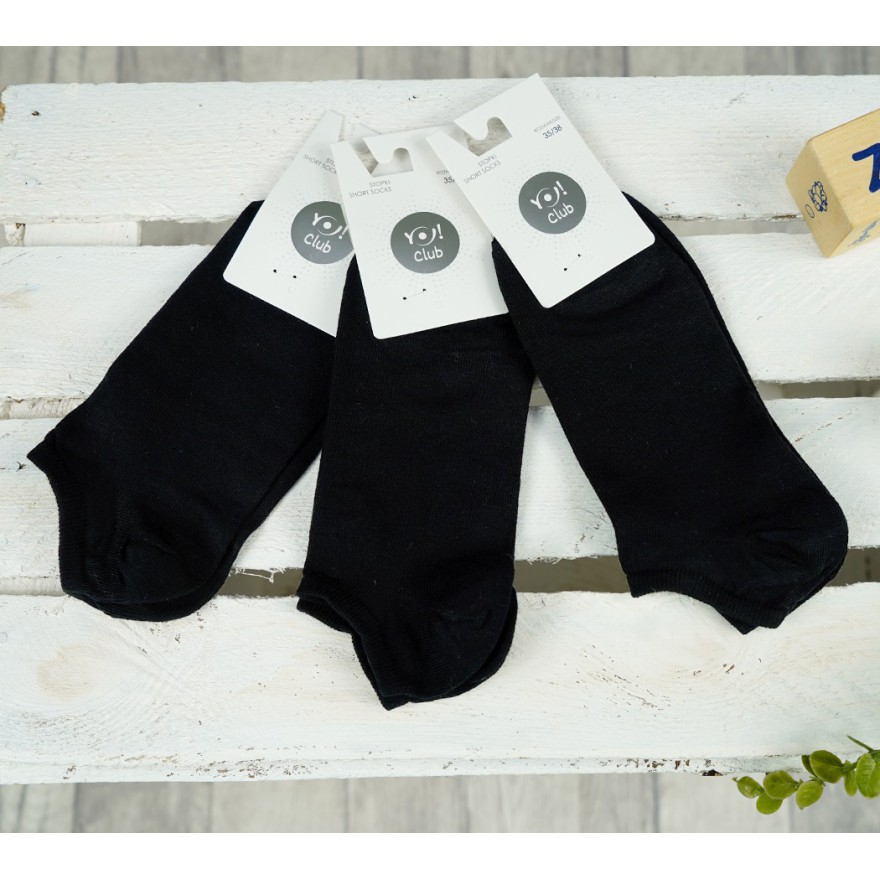3-pak SKARPETY STOPKI SKARPETKI czarne gładkie