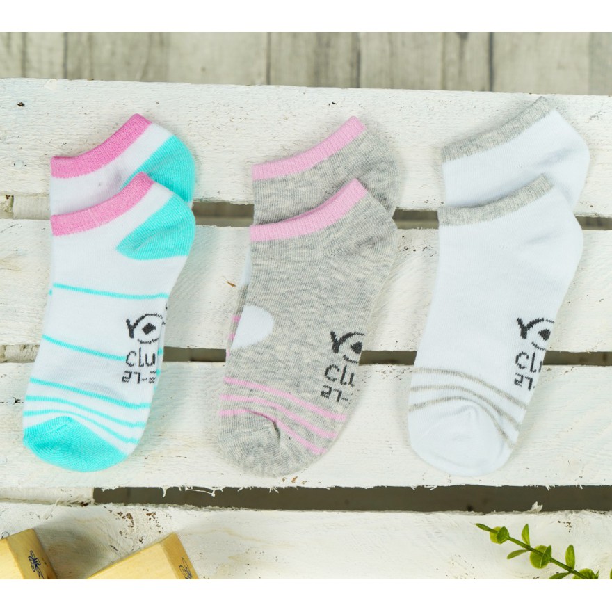 3-pak SKARPETY STOPKI SKARPETKI dziewczęce paski z miętowym