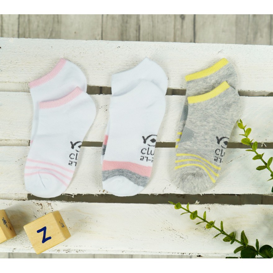 3-pak SKARPETY STOPKI SKARPETKI dziewczęce paski z żółtym