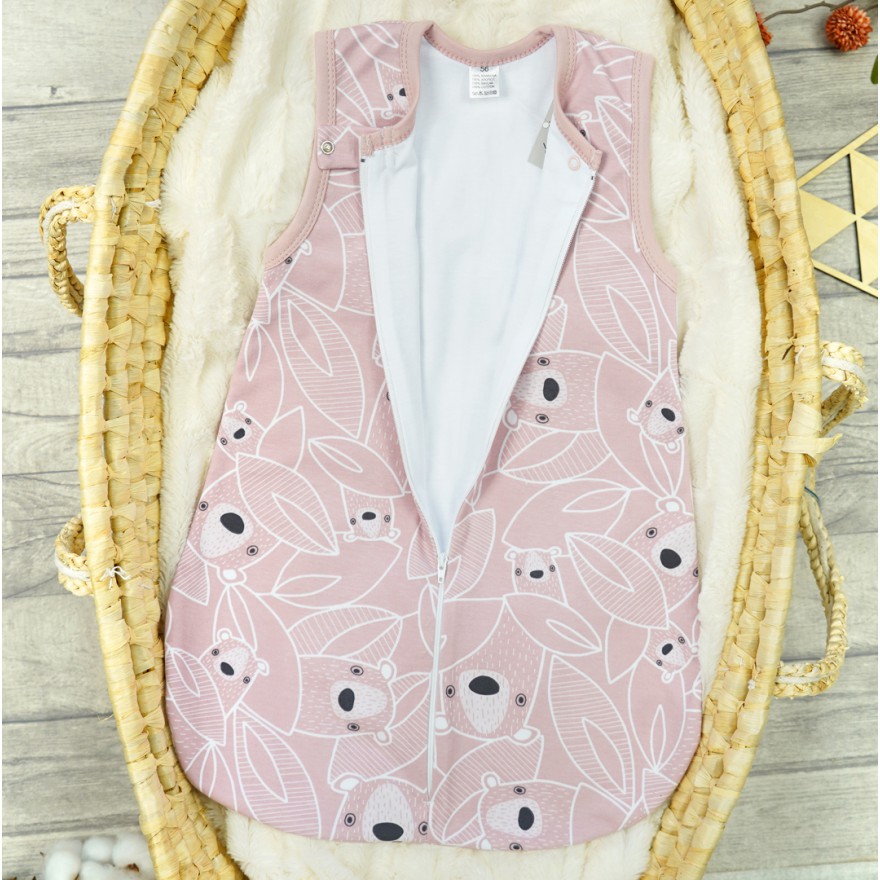 Różowy ŚPIWÓR śpiworek niemowlęcy w misie w.339 do spania wyprawka