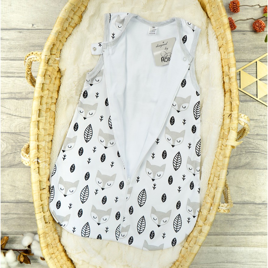 Szary ŚPIWÓR śpiworek niemowlęcy liski w.412s do spania wyprawka